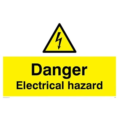 Image of Viking Signs WE67 A4L V &quot;Danger Electrical Hazard&quot; Sign, Vinyl, 200 mm H x 300 W
