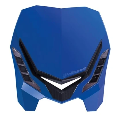 Image of Polisport 8670800003 E BLAZE Carbon Fibre Headlight with LED Lamp, Compatible All Motocross/Enduro Models in Blue