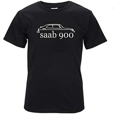 Image of xinfeng New Men&#039;s Saab 900 98 Aero 9 5 3 Design 100% Cotton T Shirts O Neck Short Sleeve Tee Shirt s154 Black L