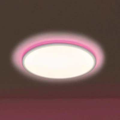 Image of LEDVANCE Smart+ ORBIS WiFi Panel Light, White, 19W, 1790lm, 235mm, Adjustable White Light (2700K 6500K), Frame with RGB Color dimmable, app controllable, Compatible Amazon, Google, etc.