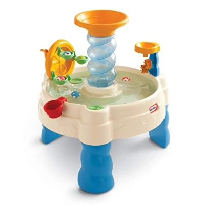 Image of little tikes 173752E3 Spiralin&#039; Seas Water Table Garden Game Encourages Active and Imaginative Play Includes 5 Balls 1 Cup for Toddlers from 24 Months to 6+ Years, Multicoloured