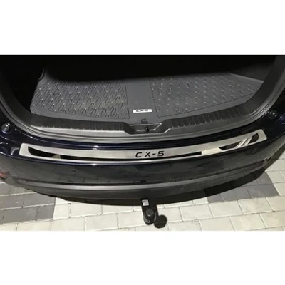 Image of GZPLMYKJYXGSLONG Rear Bumper Sill Protector for Mazda CX 5 CX5 2013 2022 2023 2024, Stainless Steel Accessories Cargo Trunk Scuff Plate Guard Tailgate Strip Auto Parts Protection