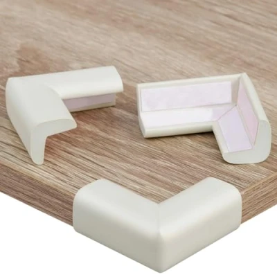 Image of Hoffenbach Baby Corner Protectors 12x Child Safety Table Edge Guards Self Adhesive Cushion Bumpers No BPA, Tested for Harmful Substances White