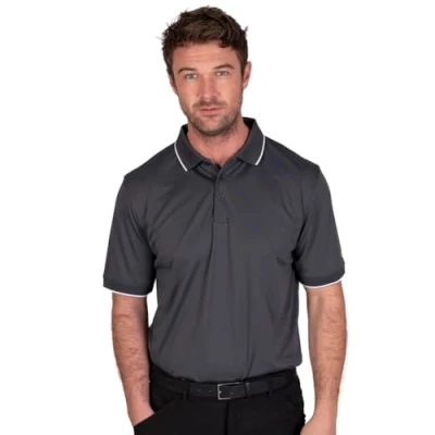 Image of Island GREEN Mens IGTS1899 Back Yoke Detail Polo Shirt Red XXL