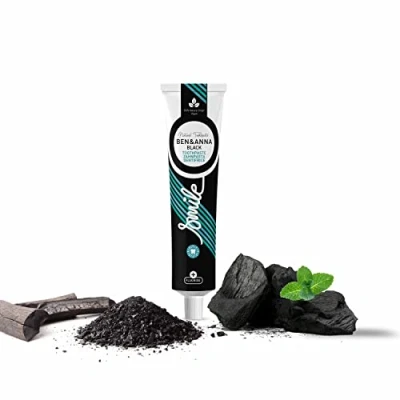 Image of Ben &amp; Anna Natural Black with Fluoride Toothpaste Tube 75ml