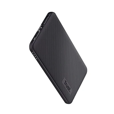 Image of Trust Mobile Primo Power Bank Fast Charging 5000 mAh, Slim Sustainable Portable Charger USB C, Battery Pack Made with Recycled Materials, Phone for iPhone, iPad, Samsung, Xiaomi, Tablet
