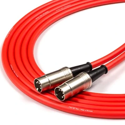 Image of Midi DATA Cable. Keyboards, Korg, Roland, Novation Synth 5 Pin Din Lead [6m, Red]