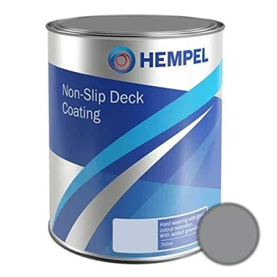Image of Hempel Non Slip Deck Coating With Antislip Granules Mid Grey 750ml (Marine Use Only)