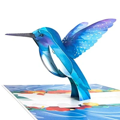 Image of Ribbli Hummingbird Pop Up Card, Birthday Mothers Day Card for Women Mom Wife Sister Daughter Grandma Gifts, Bird Lover, with Envelope