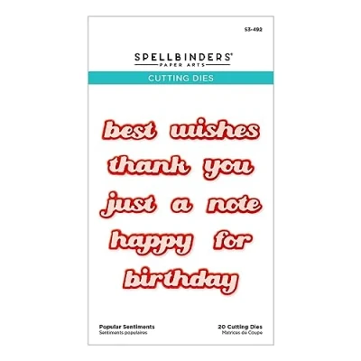 Image of Spellbinders Popular Sentiments Etched Dies from The Sealed for Christmas Collection