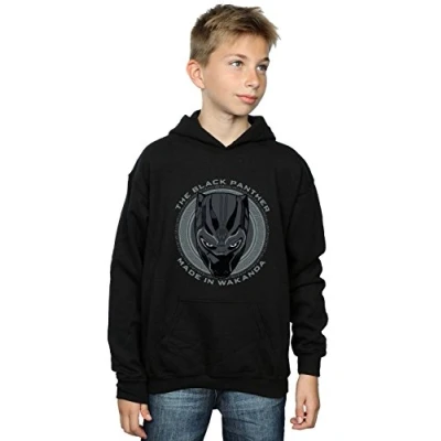 Image of Marvel Boys Black Panther Made in Wakanda Hoodie 5 6 Years