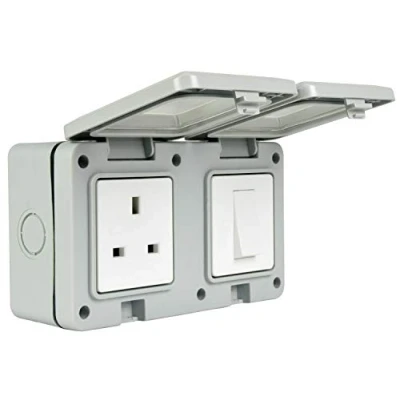 Image of Mercury Weatherproof Mains OUtdoor Single Switch and Socket