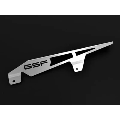 Image of Compatible with: Suzuki GSF 600 / S 1995 99 1200 1996 06 1250 2007 14 Bandit chain guard shield logo silver IBEX