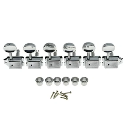 Image of Dopro Chrome Split Shaft Vintage Guitar Tuning Keys Pegs Tuners Machine Heads for Strat Tele