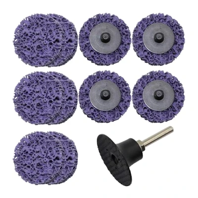 Image of Merryland Strip Disc 50mm Paint Rust for Die Grinder, 50 mm Purple Removal 10 Pieces With 6mm Shank, Wheel Stripping Cleaning INOX Stainless Steel Iron Universal 2inch, DGTA012C1