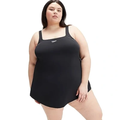 Image of Speedo Women&#039;s Swim Dress Swimsuit Swimwear , Black, 44