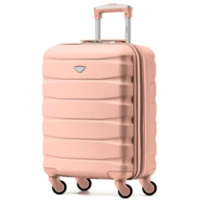 Image of Flight Knight Lightweight 4 Wheel ABS Hard Case Suitcases Cabin Carry On Hand Luggage Approved for Over 60 Airlines Including easyJet, Jet2 &amp; Maximum Size Ryanair (Priority) 55x40x20cm