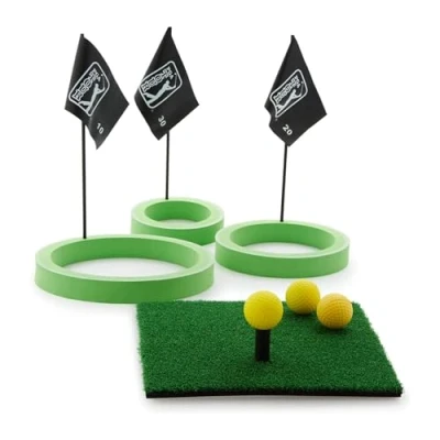 Image of PGA Tour Golf 3 Target Chipping Game, Training Aid, Portable with Mat, Fun Garden Accessories