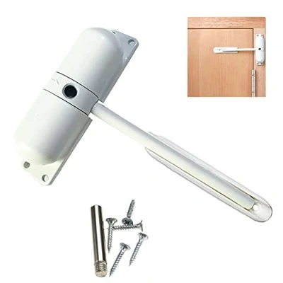 Image of Vogueing Tool Automatic Door Closers Heavy Duty Adjustable Spring Loaded Closer Surface Auto Mounted Hydraulic Fire Closer,White