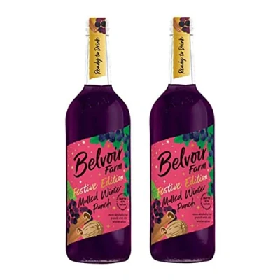 Image of Belvoir Non Alcoholic Mulled Winter Punch (750ml) Glass Bottle x 2
