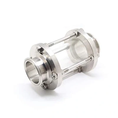 Image of QiiMii 2&quot; SS304 in Line Sight Glass with clamp End, Flow Sanitary Straight Tri