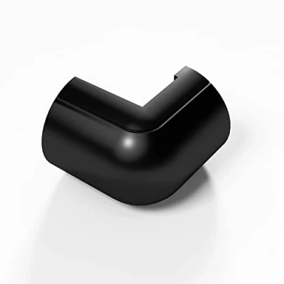 Image of D Line Clip Over Mini External Bend Black Use to Join 30x15mm Trunking lengths around 90 degree outside corners 1 Pack, (Mini)