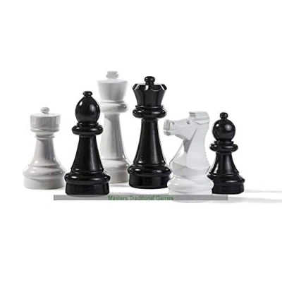 Image of rolly toys Large Chess Pieces Perfect for the Garden Waterproof &amp; Light Enough to Move with Ease King 30 cm, Queen 29 Bishop 26 Knight 21 Rook Pawn 20 cm Ages 3+