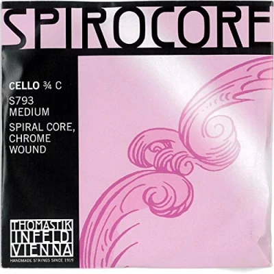 Image of Thomastik Einzelsaite für Cello 3/4 Spirocore C Saite Spiralseilkern, Chrom umsponnen, mittel