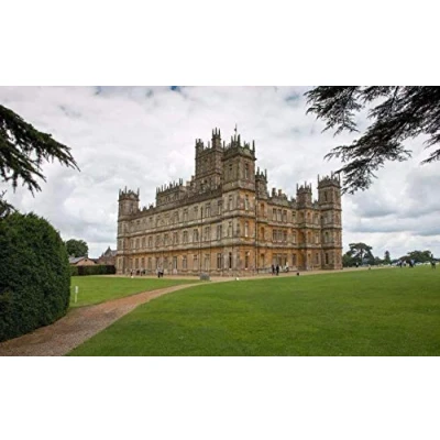 Image of SHILIHOME Highclere Castle Uk DIY 5D Diamond Painting by Number unique Kits Home Wall Decor Crystal Rhinestone Cross Stitch