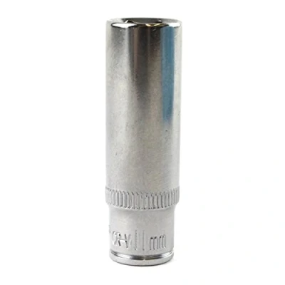 Image of 11mm 1/4&quot; Drive Double Deep Metric Socket Single Hex / 6 Sided Bergen