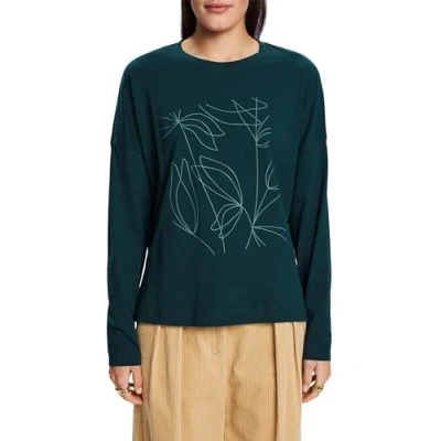 Image of ESPRIT Women&#039;s 103EE1K307 T Shirt, 305/EMERALD Green, XXS