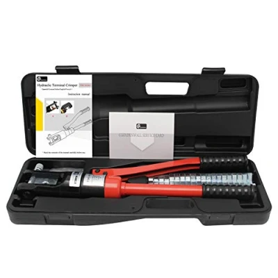 Image of CGOLDENWALL Hydraulic Crimping Tool YQK 300 Manual Crimper 13T Force for 16 300m㎡ Copper/Aluminum Cable Terminal Lugs with Insulated Handle &amp; Thick Chrome Stamping Dies