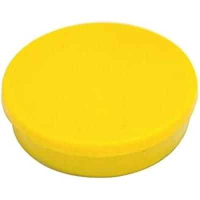 Image of Bi Office Silque IM160209 10 mm Round Magnet Yellow (Pack of 10)