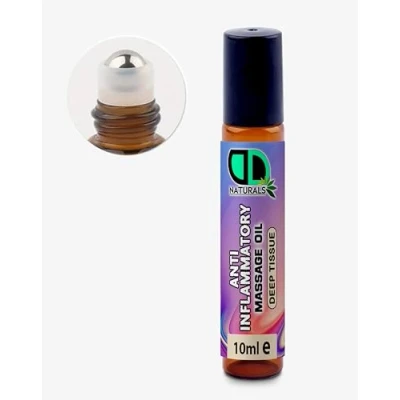 Image of Deep Tissue Anti Inflammatory Massage Roller Ball 10ml for Relaxing, Joint Pain Relief Sensual Oil Lavender and Almond Oils Therapy Moisturizing Body Men Women