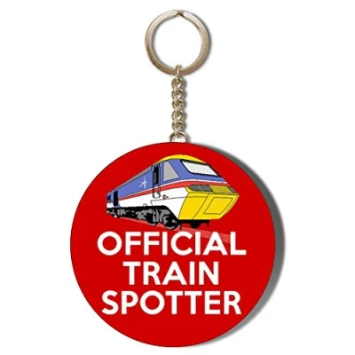 Image of Gift Insanity OFFICIAL TRAIN SPOTTER RETRO 58mm CHAIN KEYRING BOTTLE OPENER