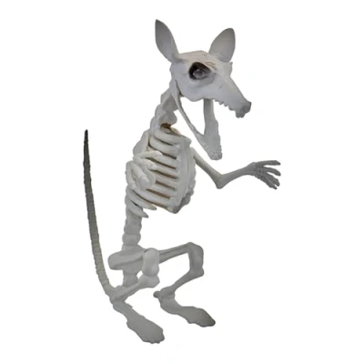 Image of Quickdraw Large Rat Skeleton Halloween Decoration Poseable with Movable Jaw and Head Indoor &amp; Outdoor Spooky Prop for Haunted House Displays