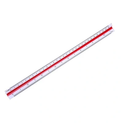 Image of 1:20 1:25 1:50 1:75 1:100 1:125 Plastic Triangular Scale Ruler