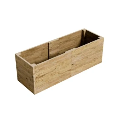Image of Gro Garden Products Wooden Raised Bed 60cm L x 180cm W 76cm H Large Planters for Vegetables, Herbs, or Flowers Trough Planter Box with FSC Tanalised Timber