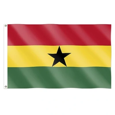 Image of 5ft x 3ft Ghana National Flag with Eyelets Sporting Events Pub BBQ Decorations For Sports World Cup 2023 Banner Fan Support Table Cover