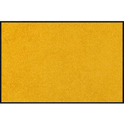 Image of wash+dry Trend Colour Honey Gold Acrylic Doormat, Acrylic, yellow, 60 x 90 0.7 cm
