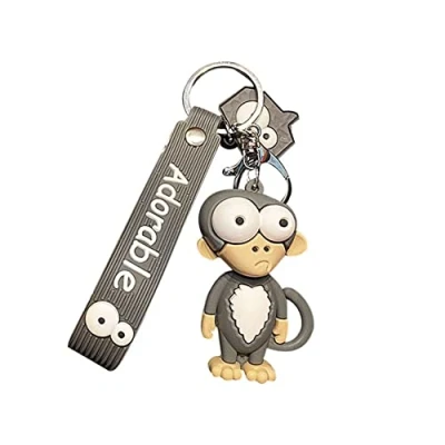 Image of KUPOOL Cute Big Eyes Monkey Keychain Creative Cartoon Animal Key Chain Pendant For Women Chains Gifts Bag Charm Keyring Holder