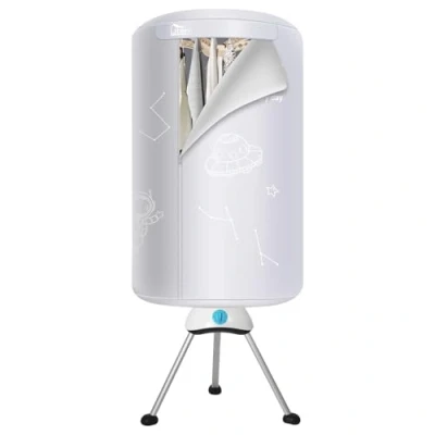 Image of Uten Electric Clothes Dryer, Portable Dryer Indoor, 1000W 2 Tier Detachable Heated Drying Rack with Time Setting for Home Apartment Laundry