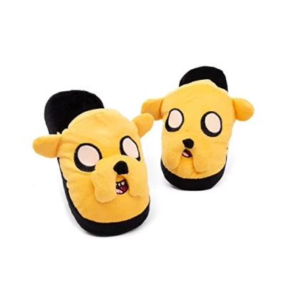 Image of Boys Girls Kids Novelty Yellow Slippers, Cartoon Character 3D Soft Slip On House Shoe Children&#039;s Plush Indoor Comfy Slipper Cosy Warm Puppy Cute Dog Comfort Shoes for Young Adult/Teen