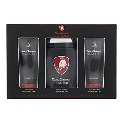 Image of Tonino Lamborghini Classico 3 Piece Gift Set: Eau De Toilette 125ml Shower Gel 100ml Aftershave Balm