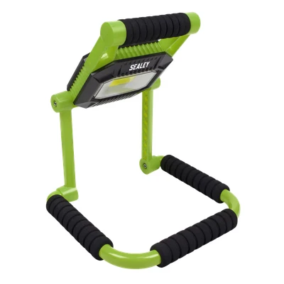 Image of Sealey Rechargeable Portable Fold Flat Floodlight 10W COB LED Lithium ion