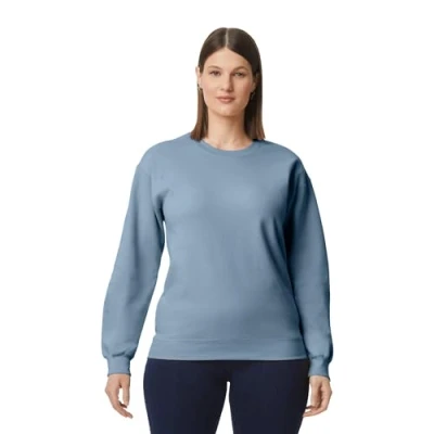 Image of Gildan Unisex Adult Softstyle Fleece Midweight Pullover (S) (Stone Blue)