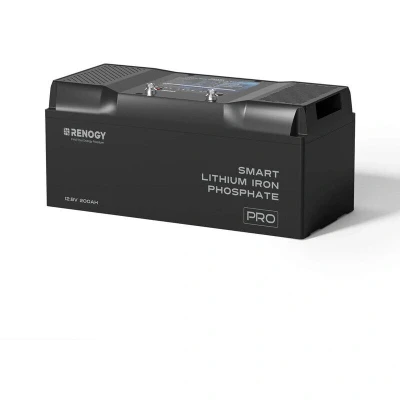 Image of Renogy 200Ah 12V LiFePO4 Battery with Bluetooth and Self Heating, Smart Lithium Leisure Fire Resistant Casing, IP 67 60+ BMS Protections, Safe for Caravan, Marine Off grid Use