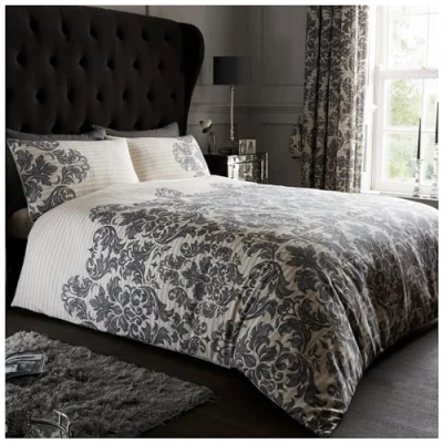 Image of GC GAVENO CAVAILIA Damask Duvet Cover Single Paisley Bedding Set Polycotton Fabric Quilt With Pillowcase Bed Linen Cream