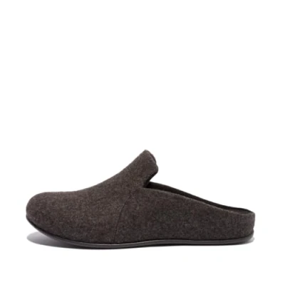 Image of Fitflop Women&#039;s Chrissie II Haus e01 Felt Slippers Shoe, All Black, 5 UK