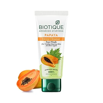 Image of Biotique Bio Papaya Exfoliating Face Wash for All Skin Types, 150ml